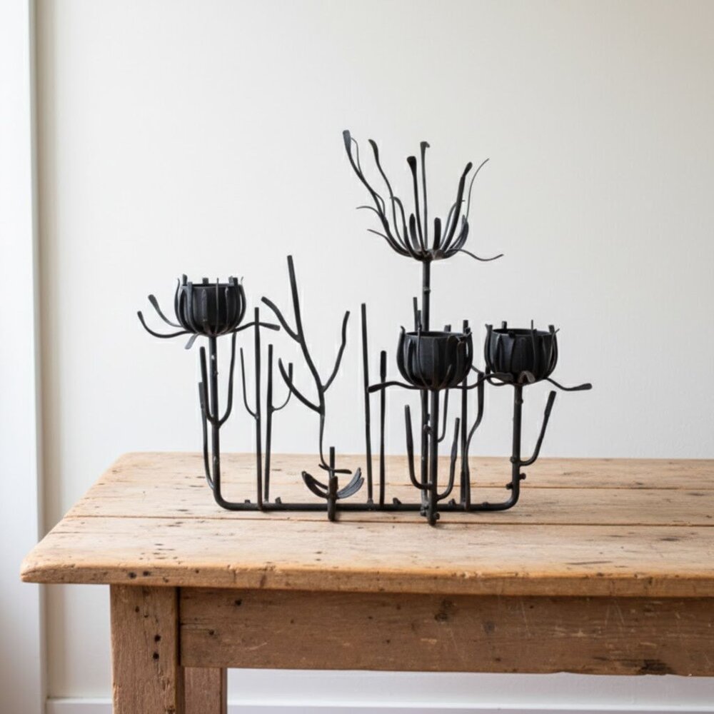 Vintage Brass Pedestal Bowl MCM Centerpiece Dish 10.75" Hollywood Regency Patina